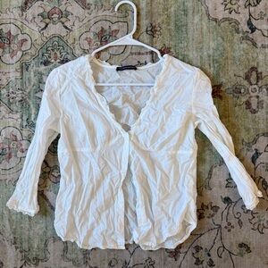 Brandy Melville “Rafaela” White Button-Up Blouse